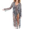 Women Smart Swimwear | Fake Zebra Robe