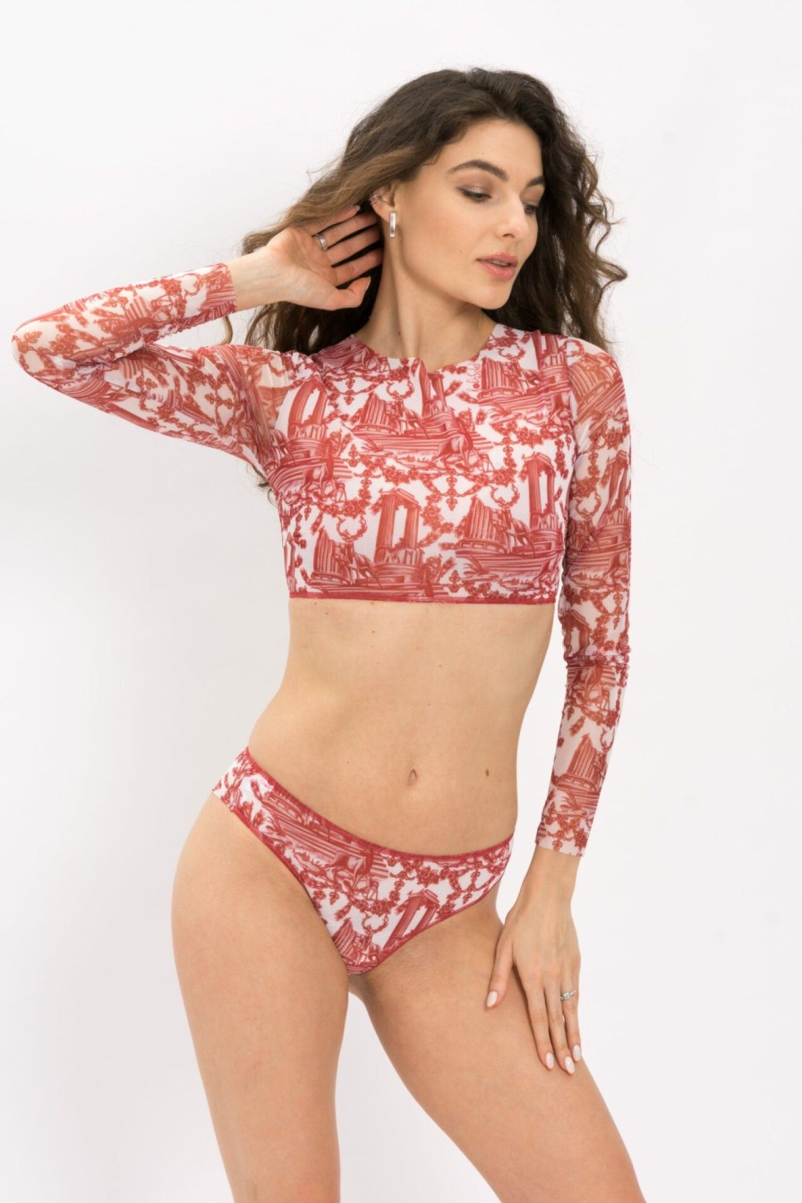 Women Smart Swimwear | Antic Top With Sleeves