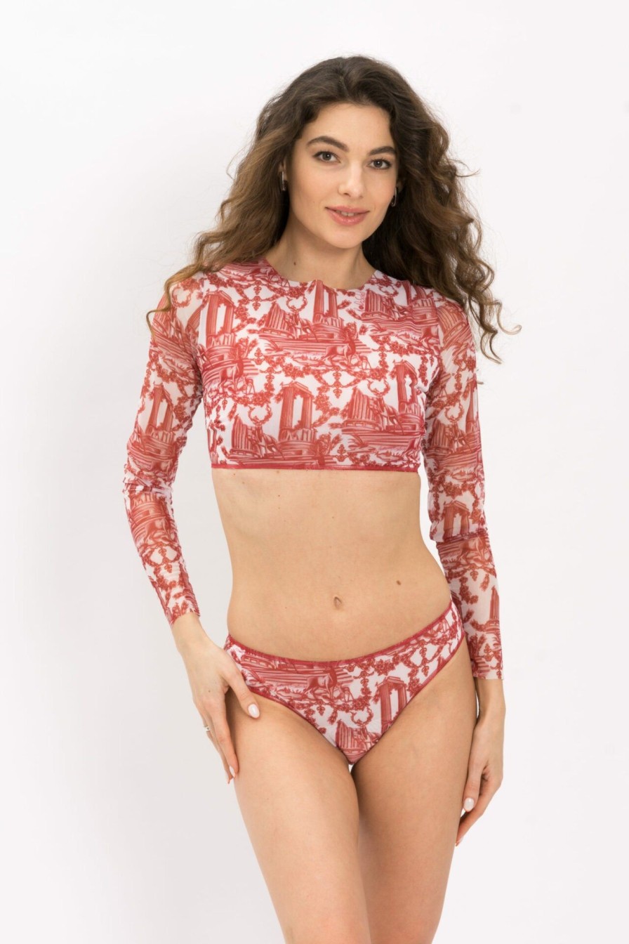 Women Smart Swimwear | Antic Top With Sleeves