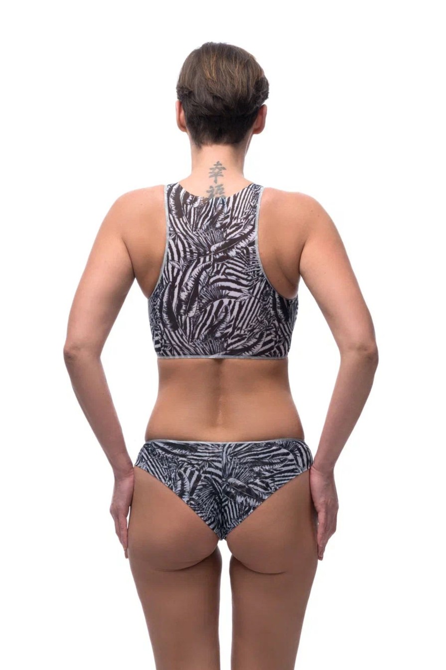 Women Smart Swimwear | Fake Zebra Sport Top