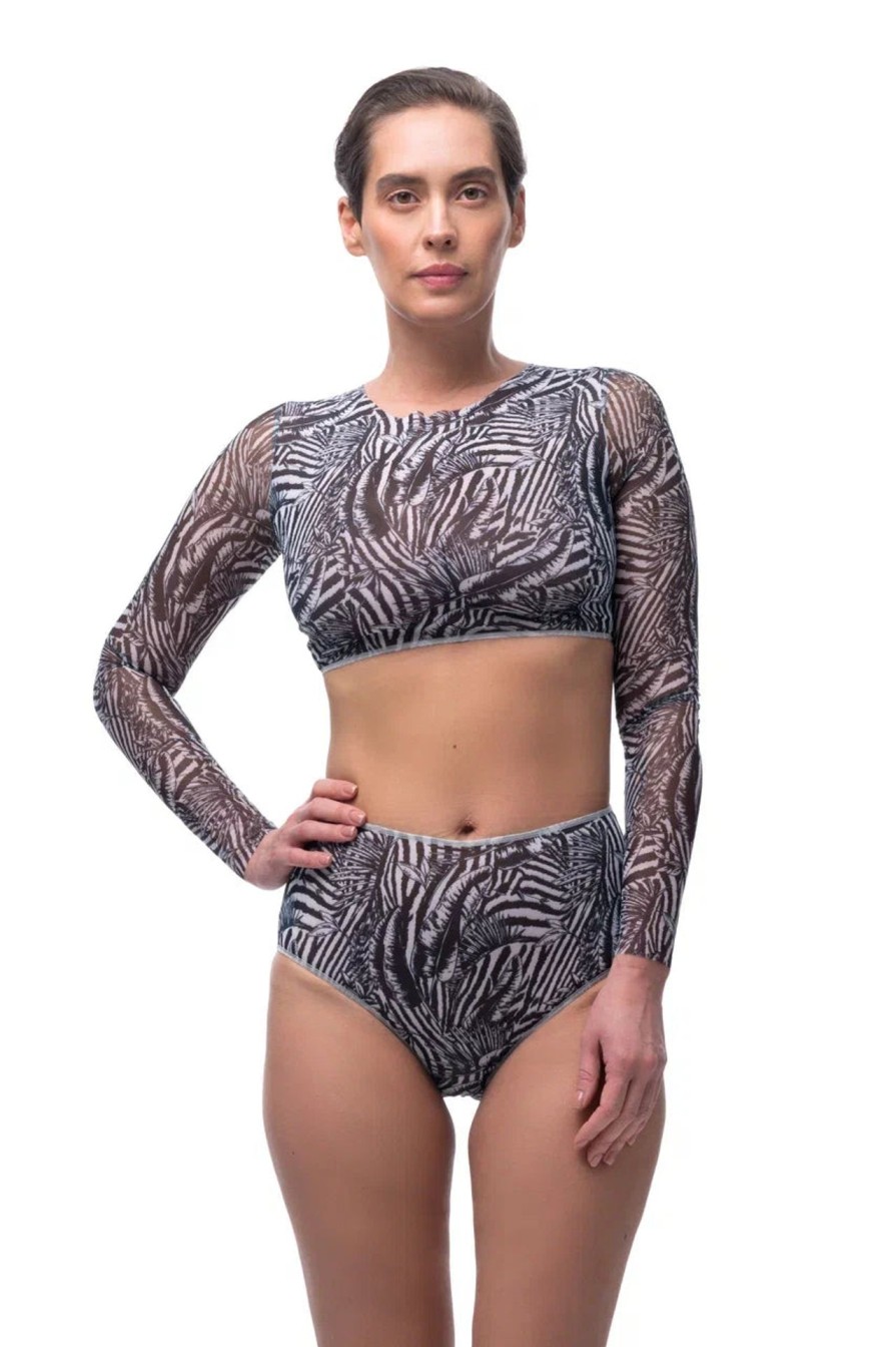 Women Smart Swimwear | Fake Zebra High Waist Bikini