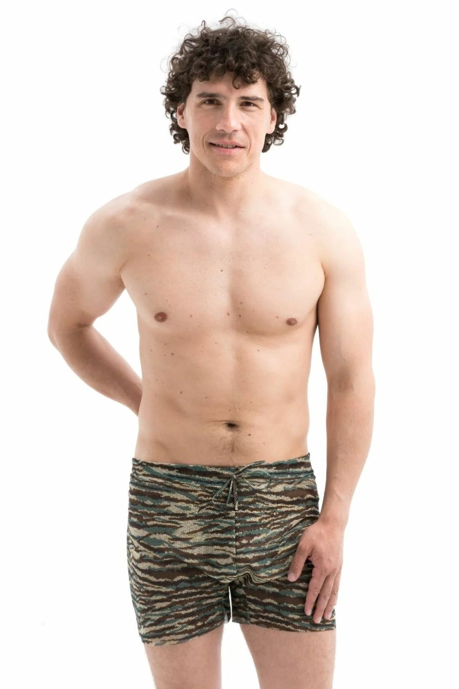 Men Smart Swimwear | Khaki Swimming Trunks