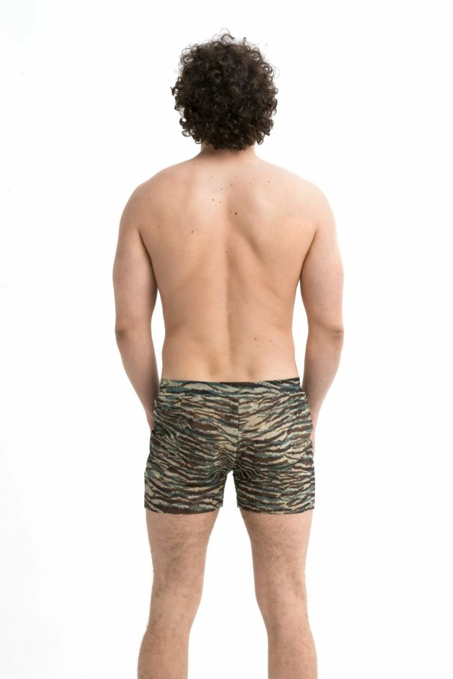 Men Smart Swimwear | Khaki Swimming Trunks