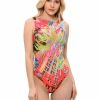 Women Smart Swimwear | Graffiti One-Piece Sleeveless Swimsuit