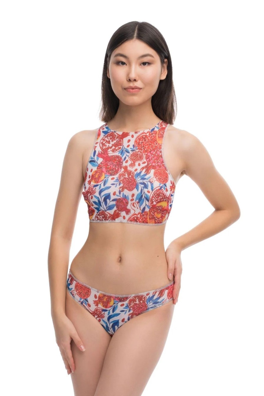 Women Smart Swimwear | Pomegranate Red Brazilian Bikini